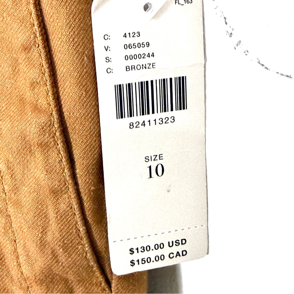 NWT Anthropologie Maeve The Naomi Wide Leg Flare Pants Bronze 10 - Picture 3 of 4